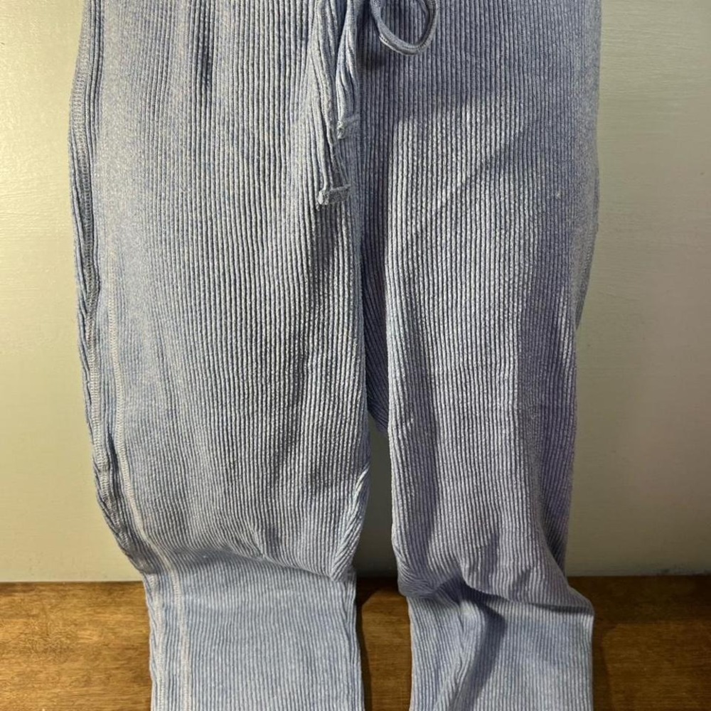 Tommy Hilfiger sz. Medium stretch pants pajamas blue faux corduroy y2k leggings